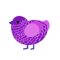 (unnamed), a violet and orchid chicken with a lace pattern