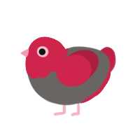 (unnamed), a grey and crimson chicken with a head pattern