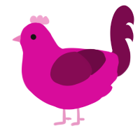 A fuchsia and wine chicken