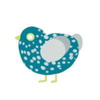 Carnal, a sea and silver chicken with a speckle pattern