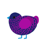 80s Retro Aesthetic, a navy and plum chicken with a lace pattern