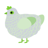 A mist and gluppy chicken with a lace pattern