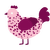 Altiar, a rose and wine chicken with a speckle pattern