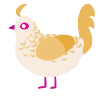 A cream and honey chicken with a half-lace pattern