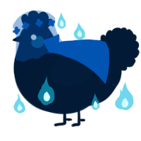 A tumblr chicken with a neck-speckle pattern