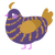 Avin, a overcast and gold chicken with a bar pattern