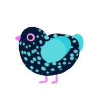 algae spawn, a tumblr and aqua chicken with a speckle pattern