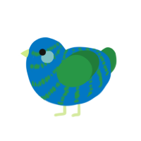 (unnamed), a sapphire and viridian chicken with a bar pattern