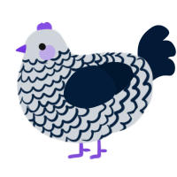 A mist and tumblr chicken with a lace pattern