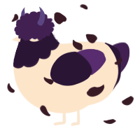 A tumblr and gluppy chicken with a head pattern