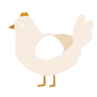 A cream chicken