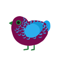 (unnamed), a wine and sky chicken with a half-lace pattern