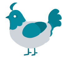 A mist and sea chicken with a head pattern