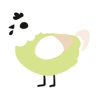 A lemon and cream chicken with a head pattern