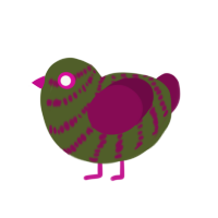 (unnamed), a olive and wine chicken with a bar pattern