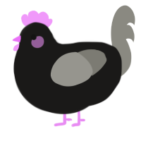 A sable and ash chicken