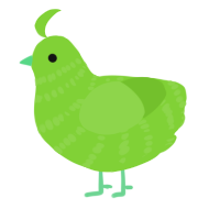 A grass chicken with a bar pattern