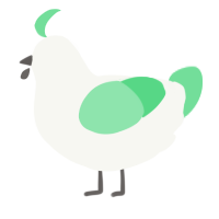A white and spring chicken