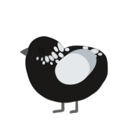 (unnamed), a sable and mist chicken with a neck-speckle pattern