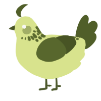 A lemon and olive chicken with a neck-speckle pattern