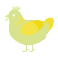 A lemon and yellow chicken with a neck-band pattern