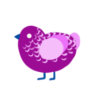 (unnamed), a plum and lavender chicken with a half-lace pattern