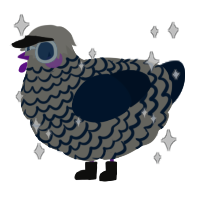 A ash and tumblr chicken with a lace pattern