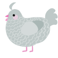 A silver chicken with a lace pattern