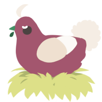 A mint and ultramarine chicken