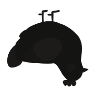 A black and sable chicken