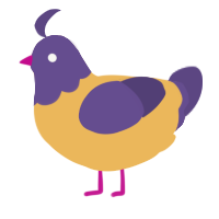 A honey and overcast chicken with a head pattern