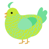 A lime and spring chicken with a lace pattern