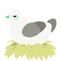 A white and ash chicken