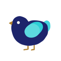 (unnamed), a navy and aqua chicken