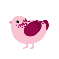 Rolling Pin, a rose and maroon chicken with a neck-speckle pattern