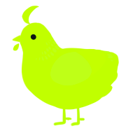 A lime chicken with a neck-band pattern
