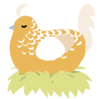 A honey and cream chicken with a half-lace pattern