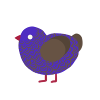 (unnamed), a indigo and bark chicken with a double-lace pattern