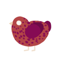 (unnamed), a red and wine chicken with a speckle pattern