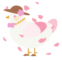 A white and rose chicken with a neck-band pattern