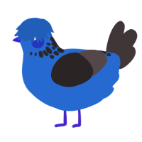 A orange and silver chicken with a neck-speckle pattern