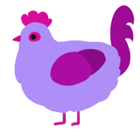 A lilac and plum chicken