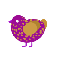 (unnamed), a plum and gold chicken with a speckle pattern