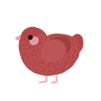 (unnamed), a red chicken with a lace pattern