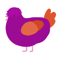 A plum and vermilion chicken