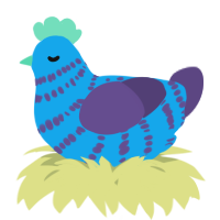 A sky and overcast chicken with a bar pattern