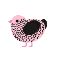 (unnamed), a rose and sable chicken with a lace pattern