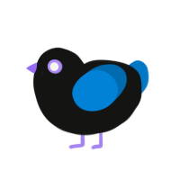 (unnamed), a black and sapphire chicken