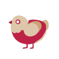 Candy Apple, a crimson and beige chicken with a head pattern