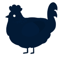 A tumblr chicken with a neck-speckle pattern